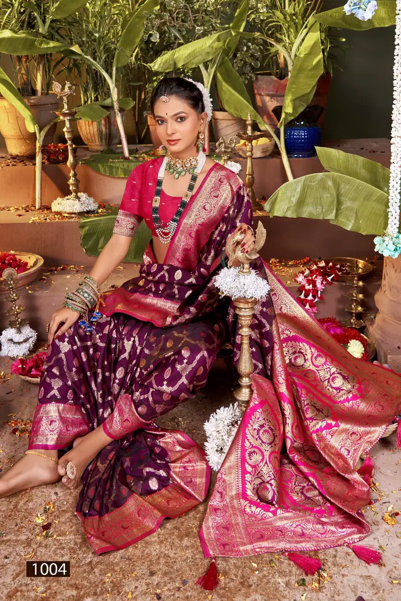 Mubarak Silk Saroski Vol 4 Silk Designer Saree Suppliers In India